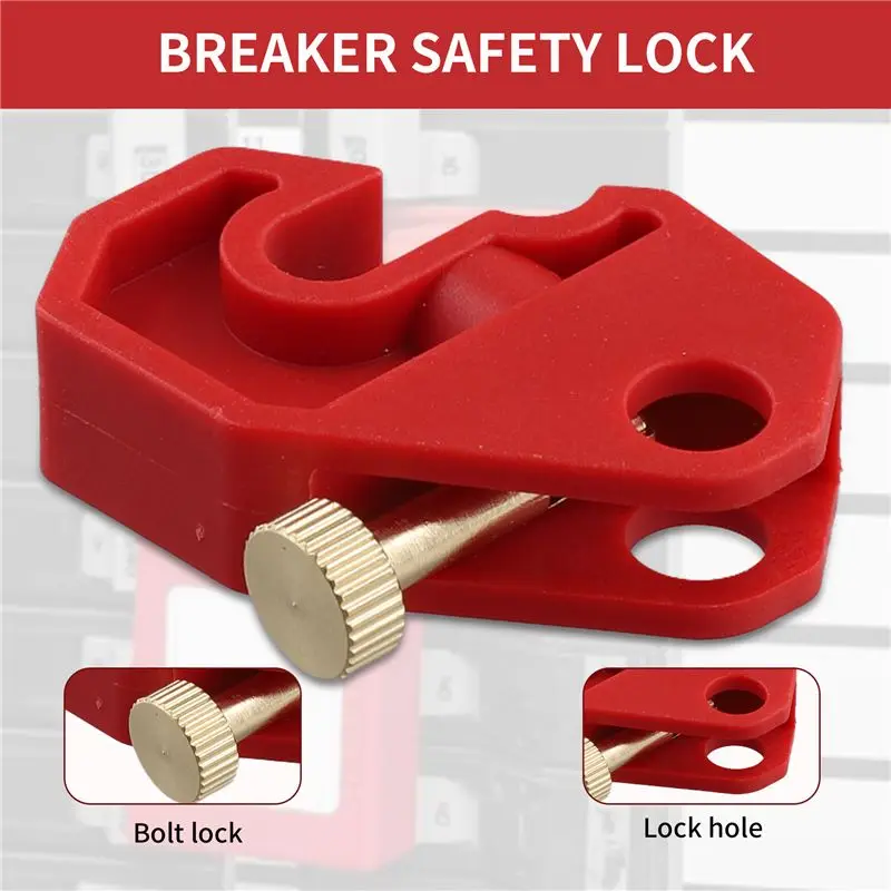 Y42A-Circuit Breaker Lockout Device With Screw Circuit Safety Lock Universal Single And Multi Pole Breakers, Durable, Safe