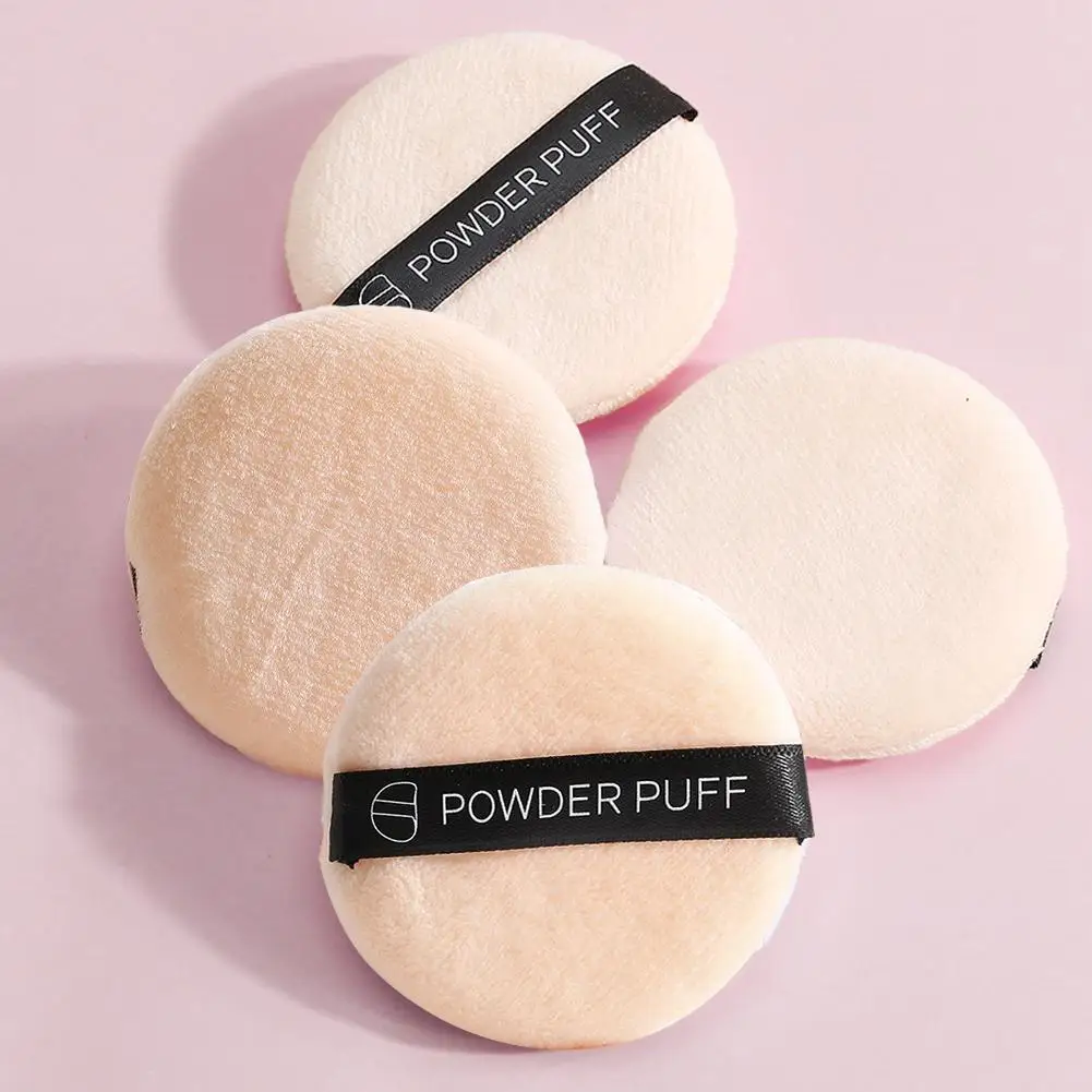 5 Stuks Ronde Gezichtspoeder Foundation Puff, Draagbare Zachte Cosmetische Puff Voor Make-Up Toepassing, Schoonheid Tool Essentiële Make-Up