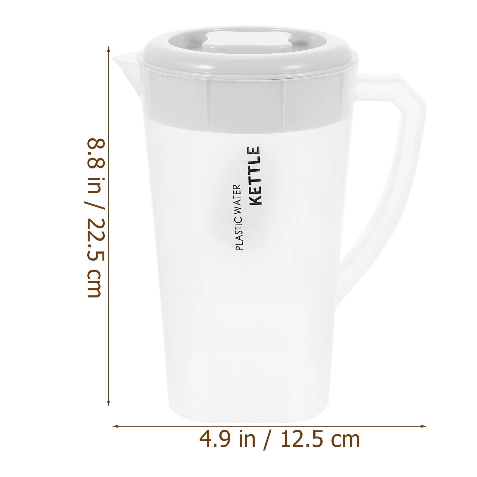 

1pc Water Pitcher 2L Clear Beverage Dispenser For Iced Tea Lemonade Juice Drinks With Lid Glass Jug For Home Office Party