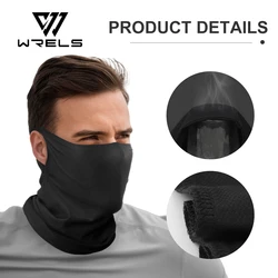 WRELS Summer Ice Silk Sunscreen Mask Outdoor Cycling Face Cover Solid Color Neck Wrap UV Protection Ear Bandana Scarf Protection