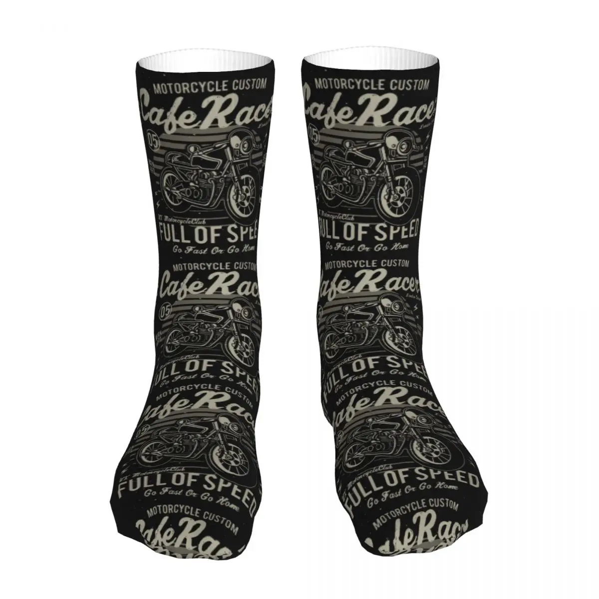 Cafe Racer Full Of Speed Motorcycle Socks Men Women Fashion Socks Harajuku Spring Summer Autumn Winter Socks Gift