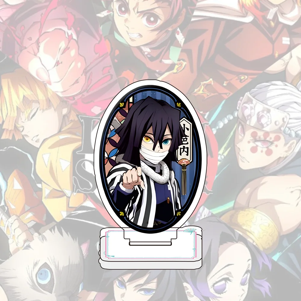 أنيمي شيطان القاتل Q نسخة 8 سنتيمتر الاكريليك الشكل حامل نموذج Nezuko Tanjirou Shinobu Giyuu Muichirou سطح المكتب الديكور هدية