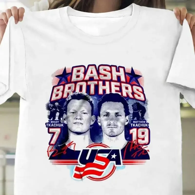 BASH BROTHERS USA Hockey Matthew Brady Tkachuk 4 Nations vs Canada T Shirt