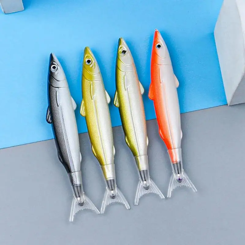 Cute Ink Pens Cute Creative Fish Shaped Novelty Pens Sea Animal Ballpoint Pens Realistic Fish Decoration Fishing Party Favors