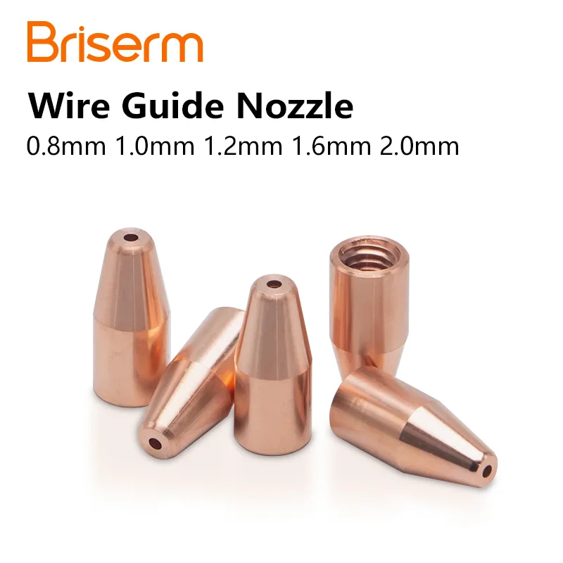 Briserm Guide Wire Nozzle 0.8 1.0 1.2 1.6 2.0mm Laser Wire Feed Nozzle for CQWY SUP QILIN WSX HANWEI Laser Welding Gun