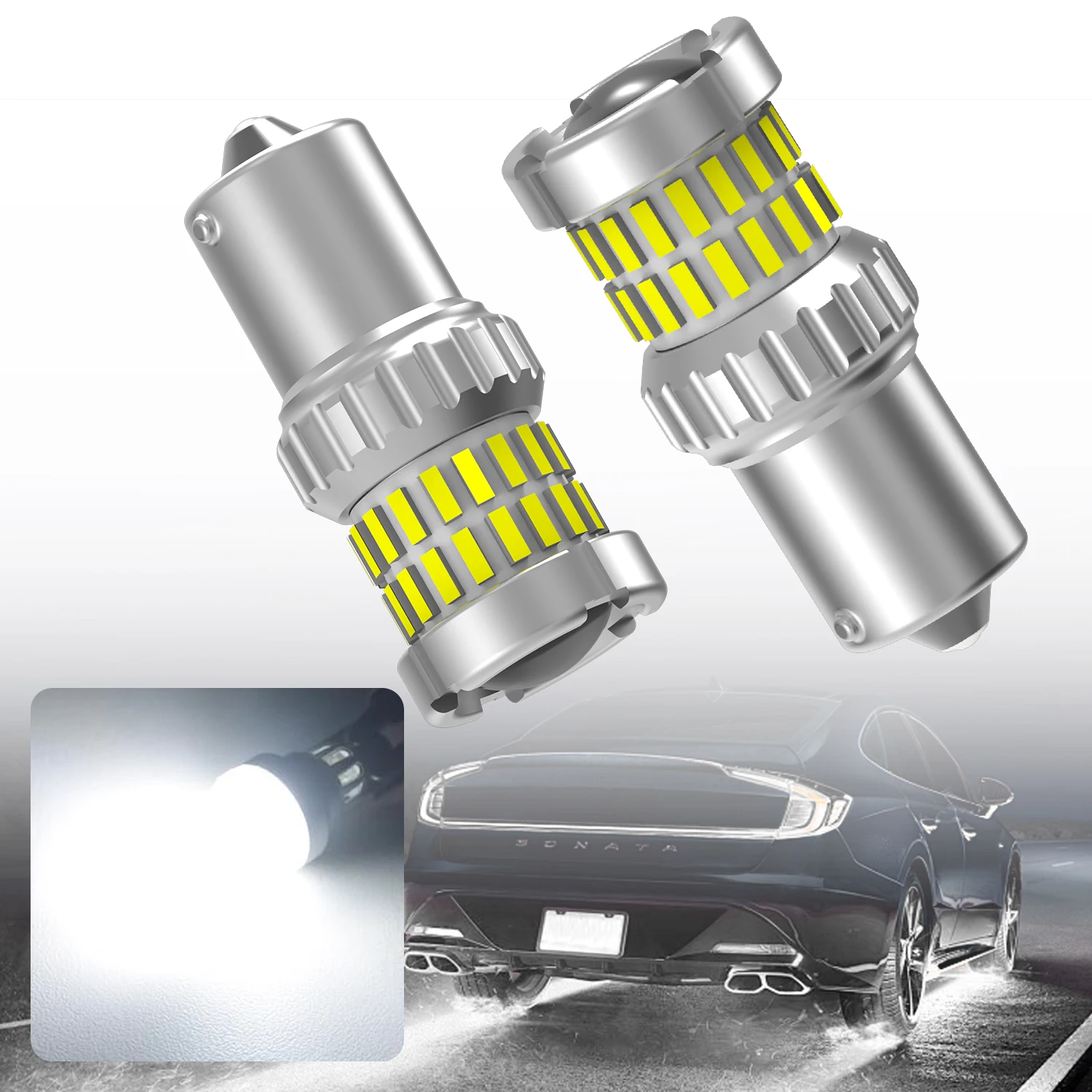 Katur 2pcs 1156 ba15s P21W Led Car Lights 4000Lm  Amber Light High Quality For BMW E30 3 1982~1991 Mini Cooper R50 R53 R52 R60