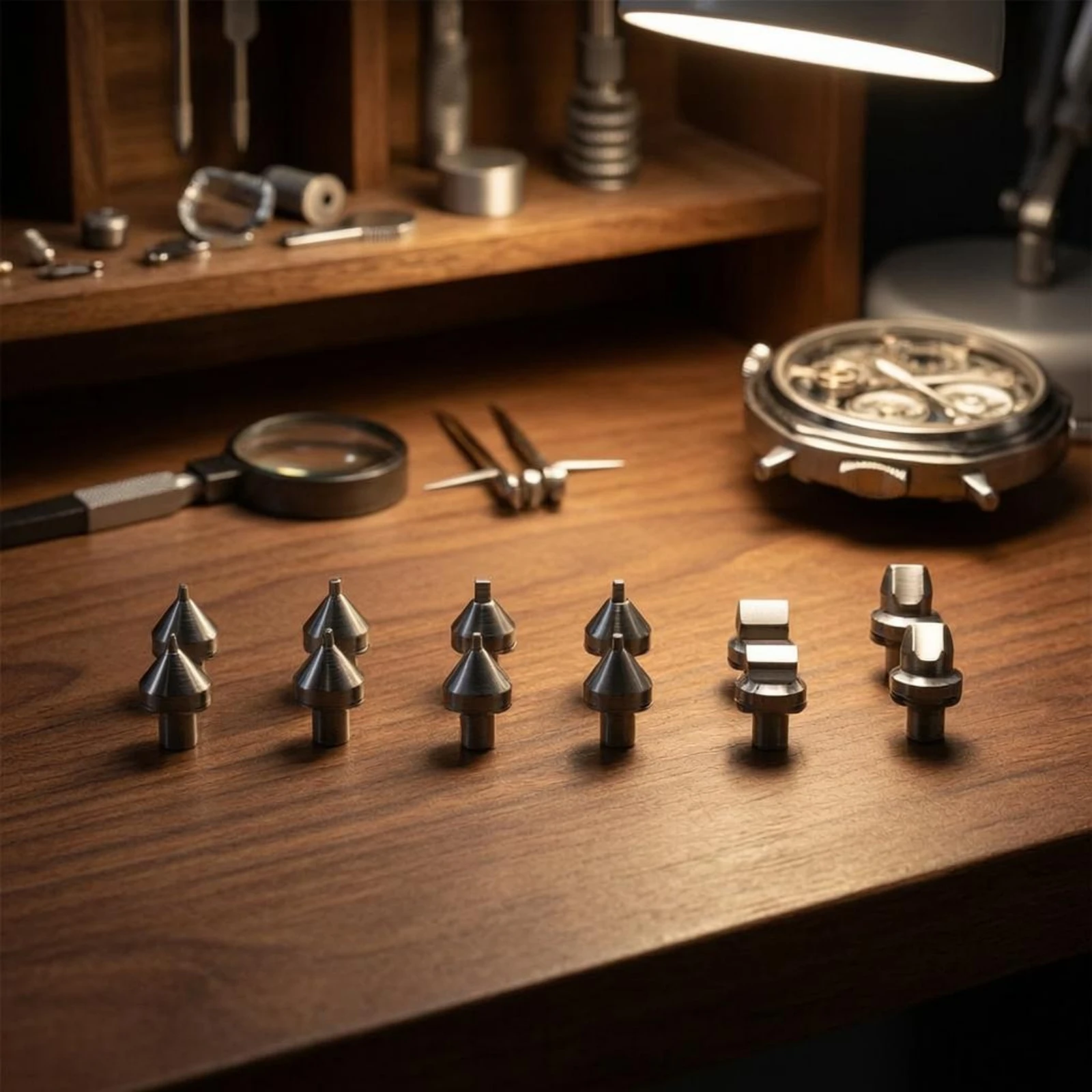 12 Pieces Watch Case Opener Varied Head Shapes Steel Watch Case Opener Bit Set Caseback Removal Tool Cylindrical Shank view 6