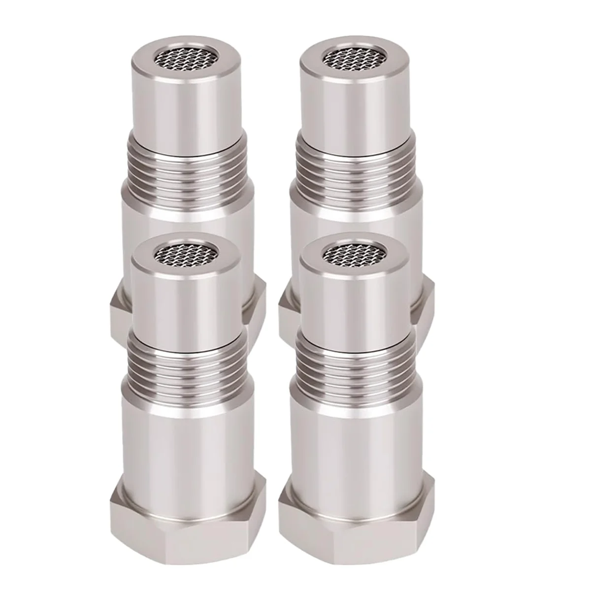 AA98 Stainless Steel Extension Pipe Fitting 1.8 Inch M18x1.5 Thread - High-Temperature Resistance, Precision Threads (4PCS)