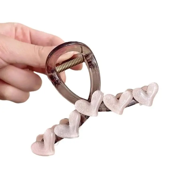 

Элегантная заколка для волос 39BB с художественной тематикой в ​​виде сердца Высококачественная акриловая надежная заколка для