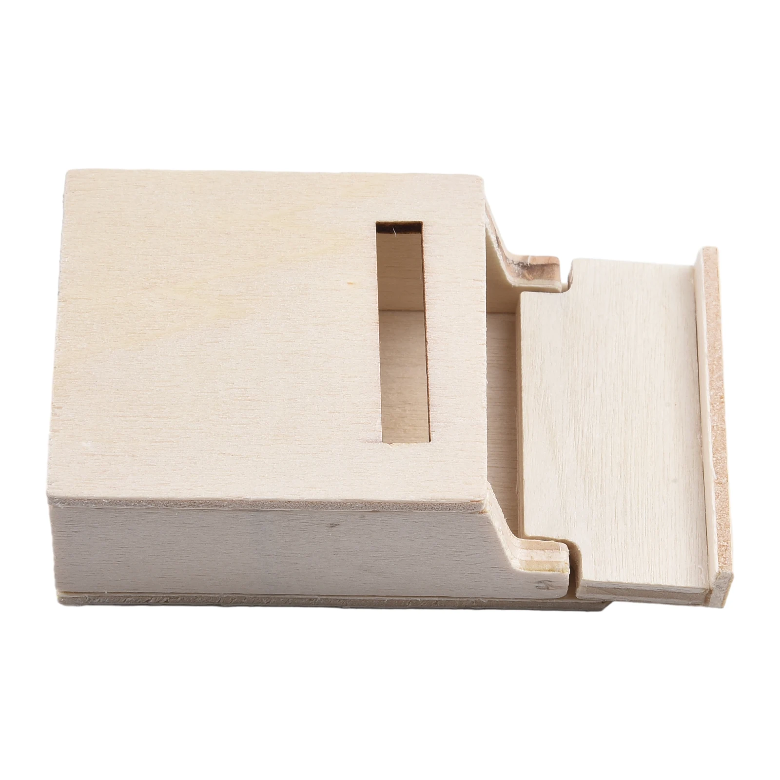 Miniature Blank Mail Box House Miniature Wooden Flip Mailbox Model Mini Mail Box For DIY Projects Wooden Miniature Scene Access