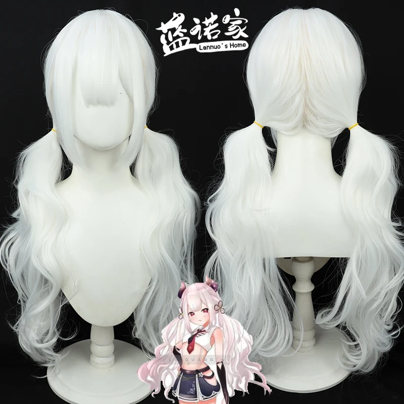 Virtual YouTube Vtuber Naraka  Cosplay Wig Halloween Carnival Party Props Synthetic Hair Heat Resistant Fiber + Wig Cap