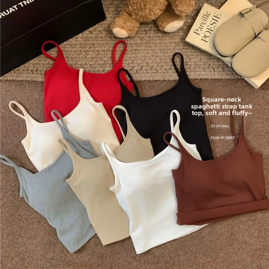 دافئ Fce اصطف سليم صالح Csole تانك الأعلى مع وسادة الصدر ملابس داخلية العصرية غير المتكافئة تصميم القطن الحراري irt للنساء #1