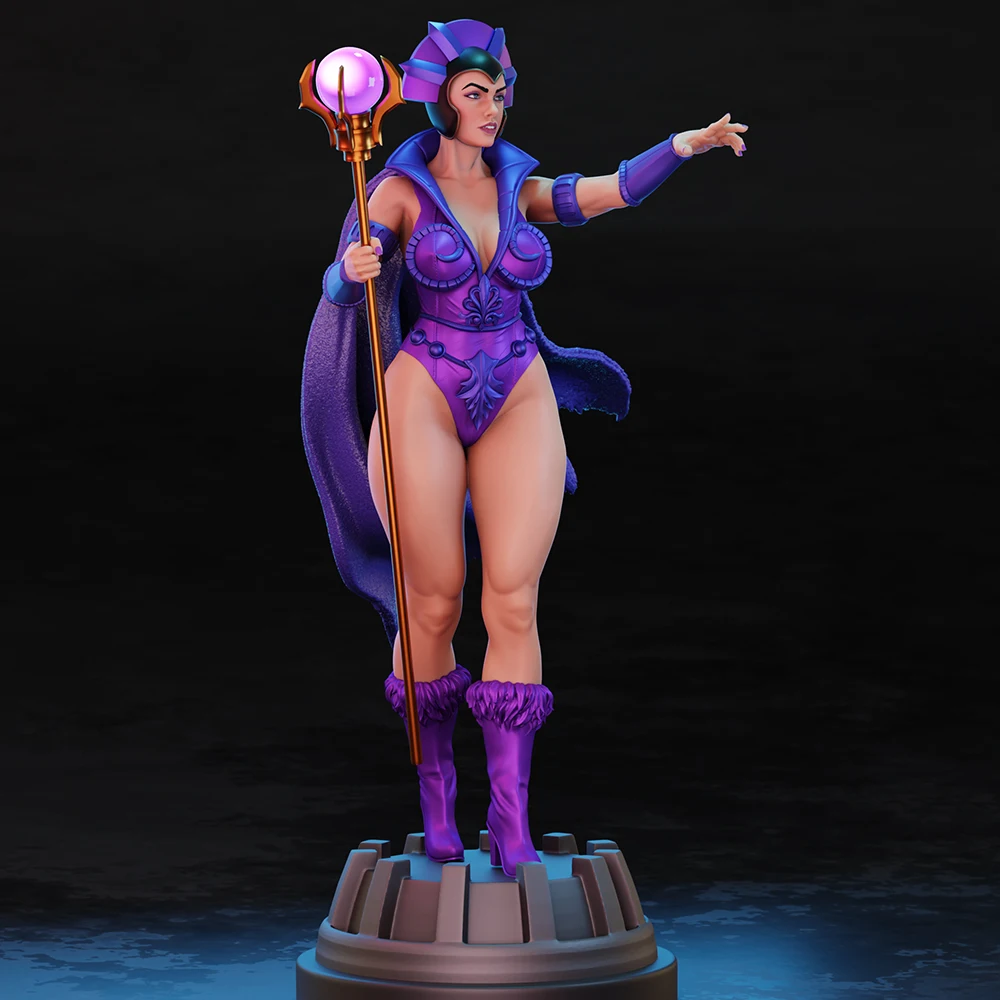 1/24 Scale Sexy Mage Lady Resin Figure Model Kit Unassembled Unpainted DIY Collectible Miniature Hobby Toy