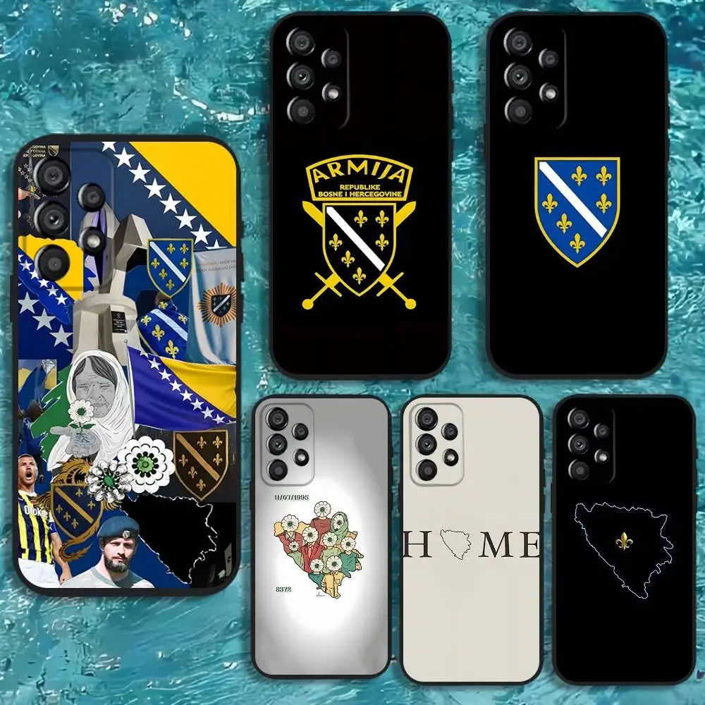 

Bosna i Hercegovina Heart Phone Case For Samsung Galaxy A20,A21s,A22,A31,A32,A52,A53,A72,73,A80 Soft Black Cover