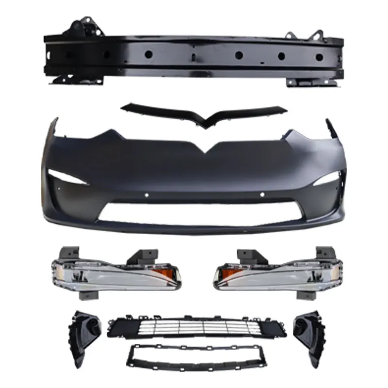

For 2017-2020 Teslas Model X Upgrade and Replacement Kit New Model Appearance Front & Rear Bumper Auto Body Lower Parts