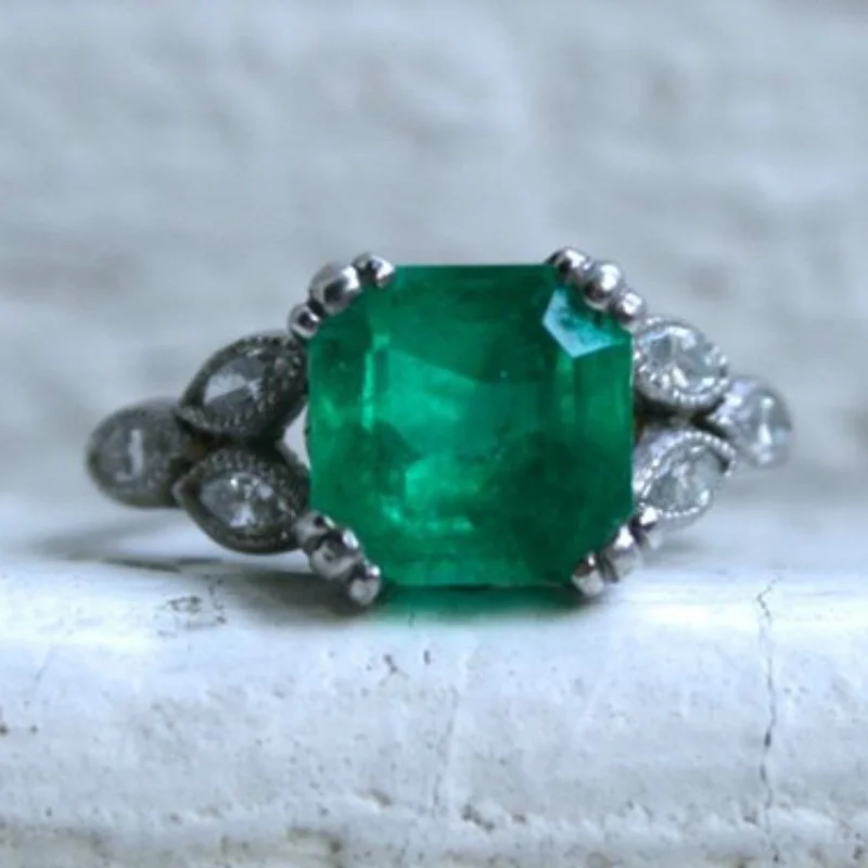 In 2024, fashionable, affordable, minimalist, green, jewelry, versatile, men's and women's, gifts, love, charming rings