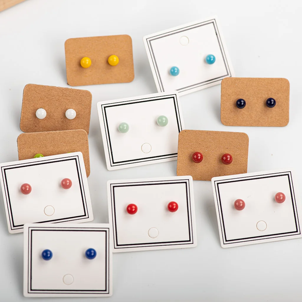 Small And Cute Porcelain Multicolor Earrings Anti-allergic #LY404 ピアス اقراط бижутерия комплекты por mayor