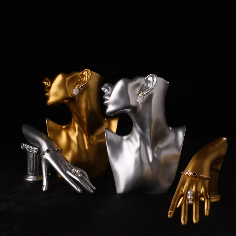

Customized. Luxury Necklace Hand Jewelry Bracelet Ring Display Bust Form Mannequin Display Jewelry Display Rack
