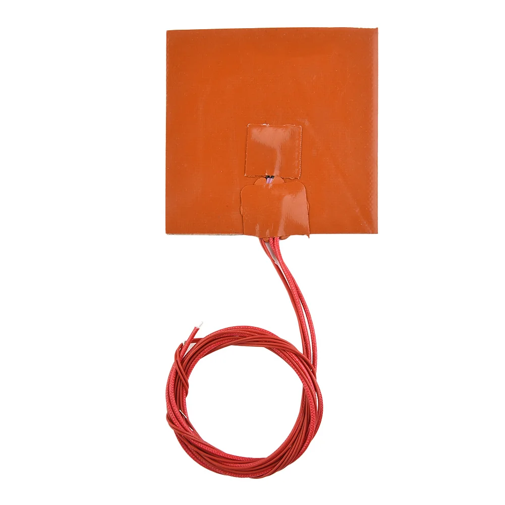 

Гибкий силиконовый нагревательный коврик 100x100 мм, 24В 60Вт, для подогреваемой платформы принтера, оранжевый, квадратный, хит продаж