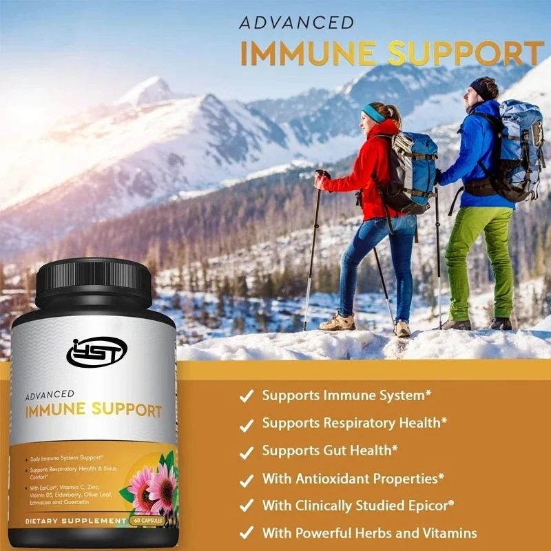 High quality immune support supplements - for respiratory, sinus, and intestinal health immune supplements -60 immune capsules