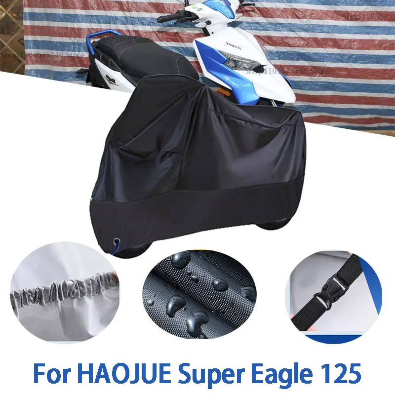 

Motorcycle Full Covers For HAOJUE Super Eagle 125 Car Outdoors Sun Protection Dust No Ear Thickened Oxford Clothcover