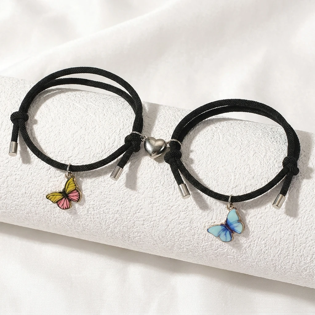 Romantische Leuchtende Sonne-Mond-Paar-Armbänder für Frauen und Männer, Handgefertigte Geflochtene Seil-Partnerarmbänder, Liebhaber-Schmuckgeschenke