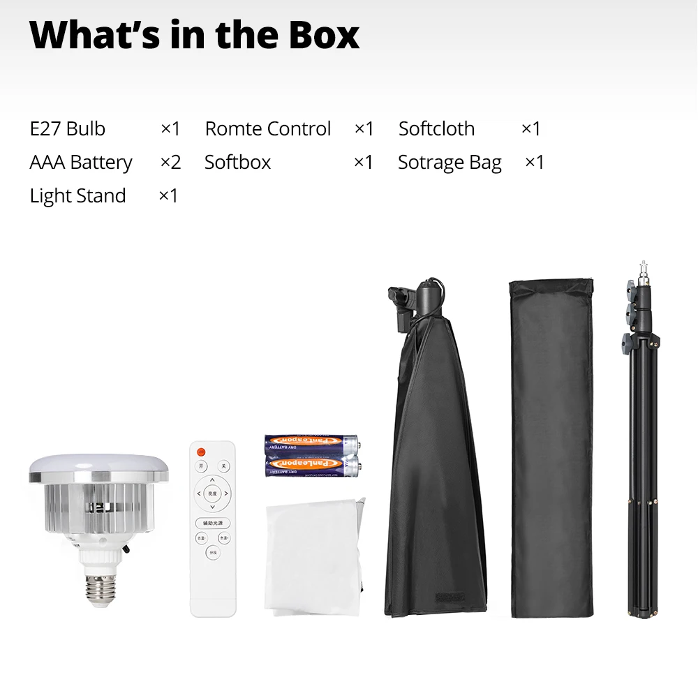 AL-50 LED Video Light with Tripod Support and Soft Box Photo Studio Kit, Suitable Photo Live Video Recording Kit