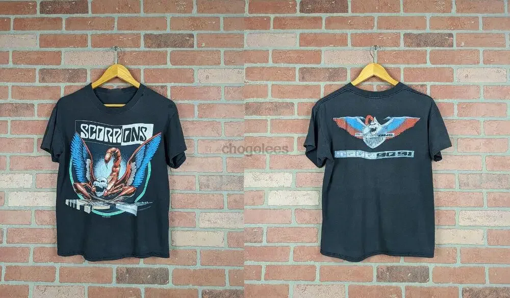 

Vintage The Scorpions Band Tour Double-Sided shirt1990 Reprint Shirt