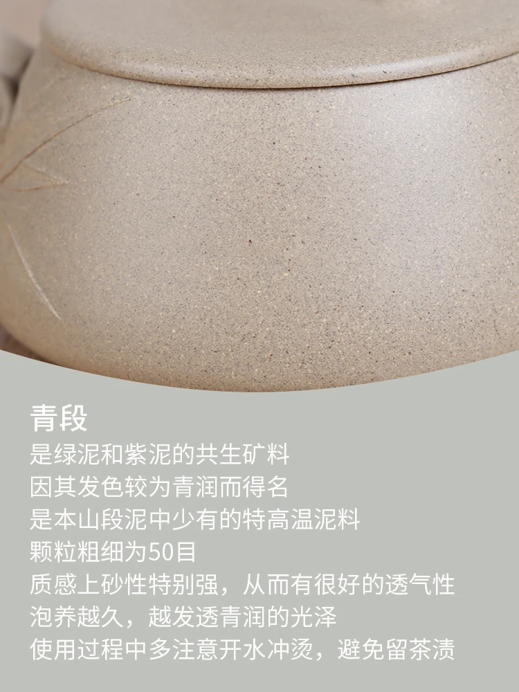 Deyuanchang Yixing Purple Clay Teapot, Raw Ore, Green Section Tile, Ladle High Skilled Worker Wu Shujuan, Semi