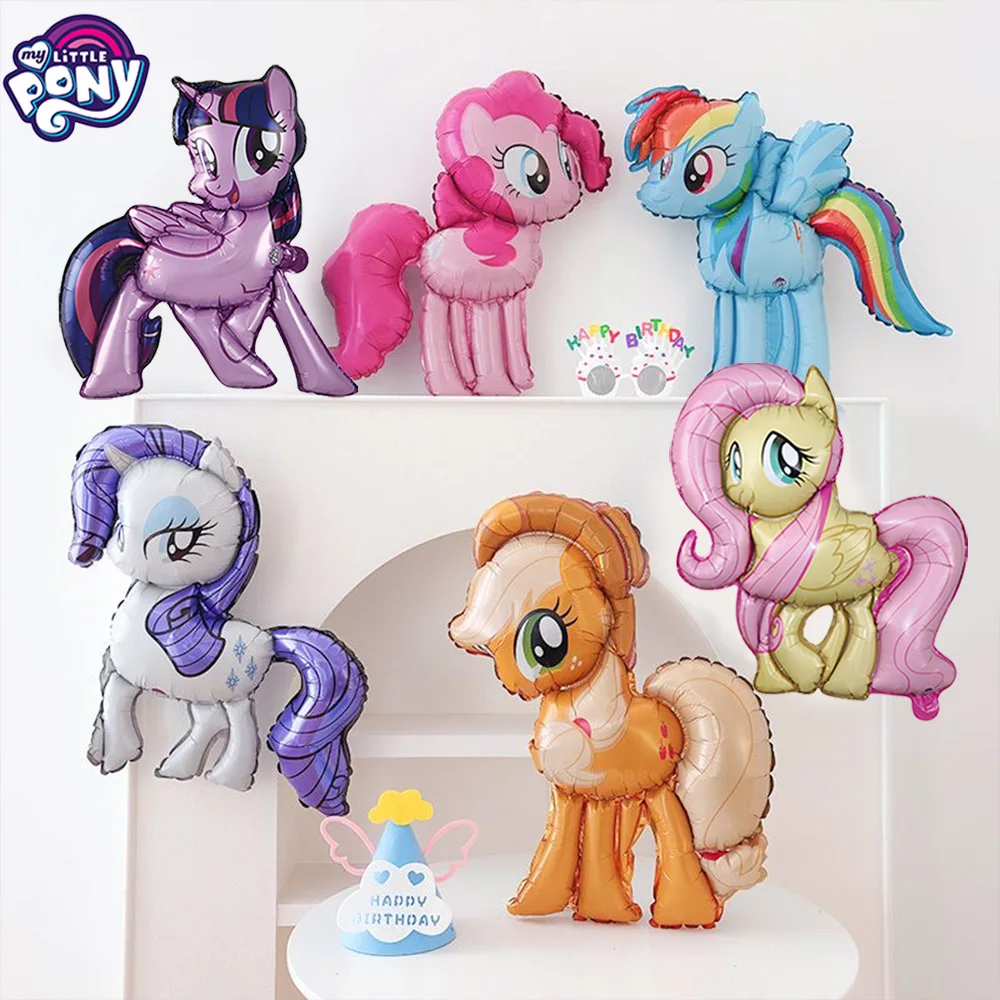 My Little Pony 6PCS Foil Balloon Set Cartoon Balloons Twilight Sparkle Pinkie Pie Party Decoration Birthday Celebration Supplies