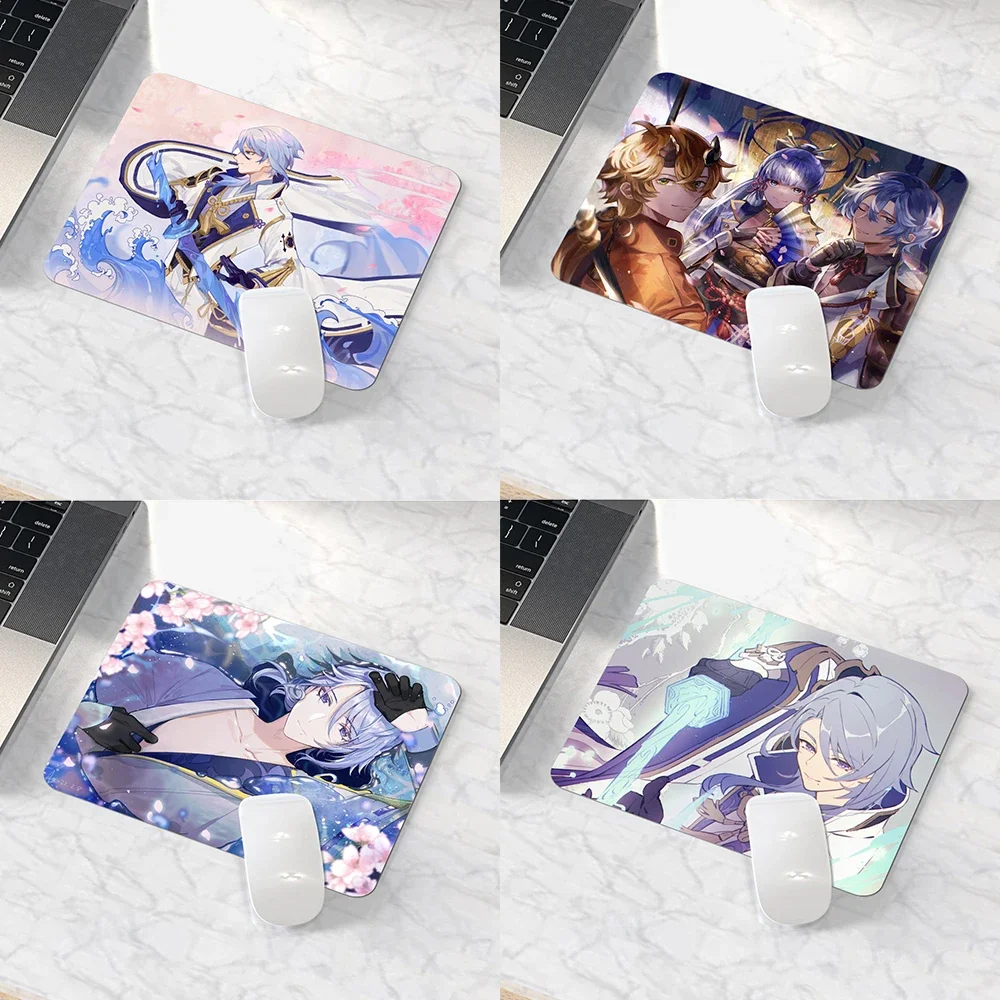 HOT Anime Genshin Impact Kamisato Ayaka Kamisato Ayato Mouse Pad Large Keyboard Desk Mat Computer Mousepad Gaming Accessories