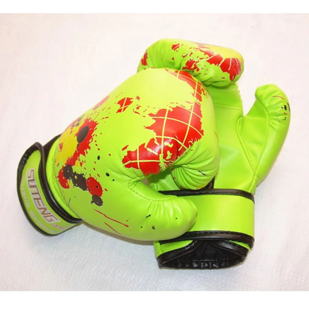 Guante de boxeo de cuero PU para niños, bolsa de entrenamiento deportivo, guantes de combate para niños