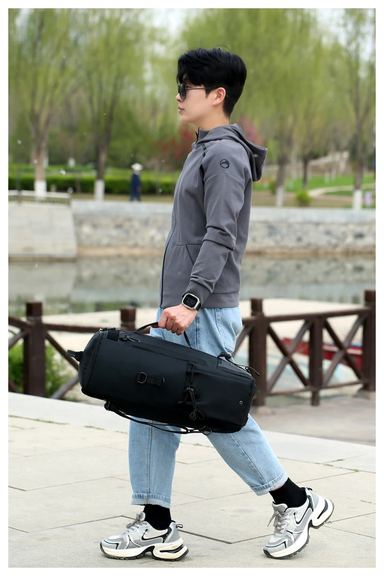 Fishing Lure Tackle Backpack Camping Bag Tactical Outdoor Climbing Luggage Travel Rucksack Hiking Round Bucket Men Bolsa Mochila