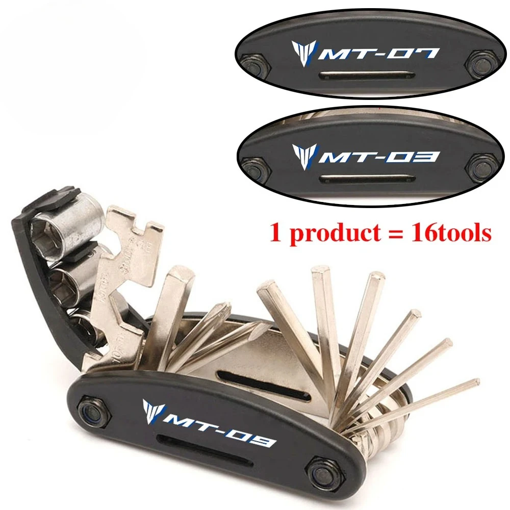 

Для Yamaha MT-07 MT-09 MT07 MT09 FZ 07, набор отверток для ремонта инструментов для мотоциклов и портативный противоугонный фиксированный замок для шлема