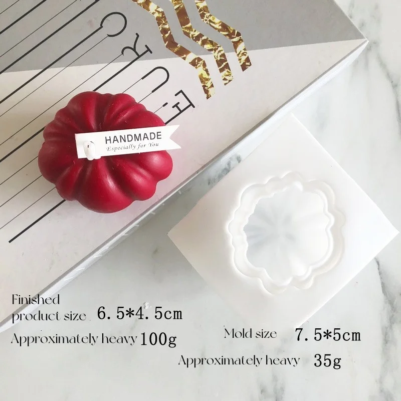 Simulation 3D Halloween Kürbis Aromatherapie Kerze Modellierung Form Gips Backen Kuchen Dekoration Silikon Form