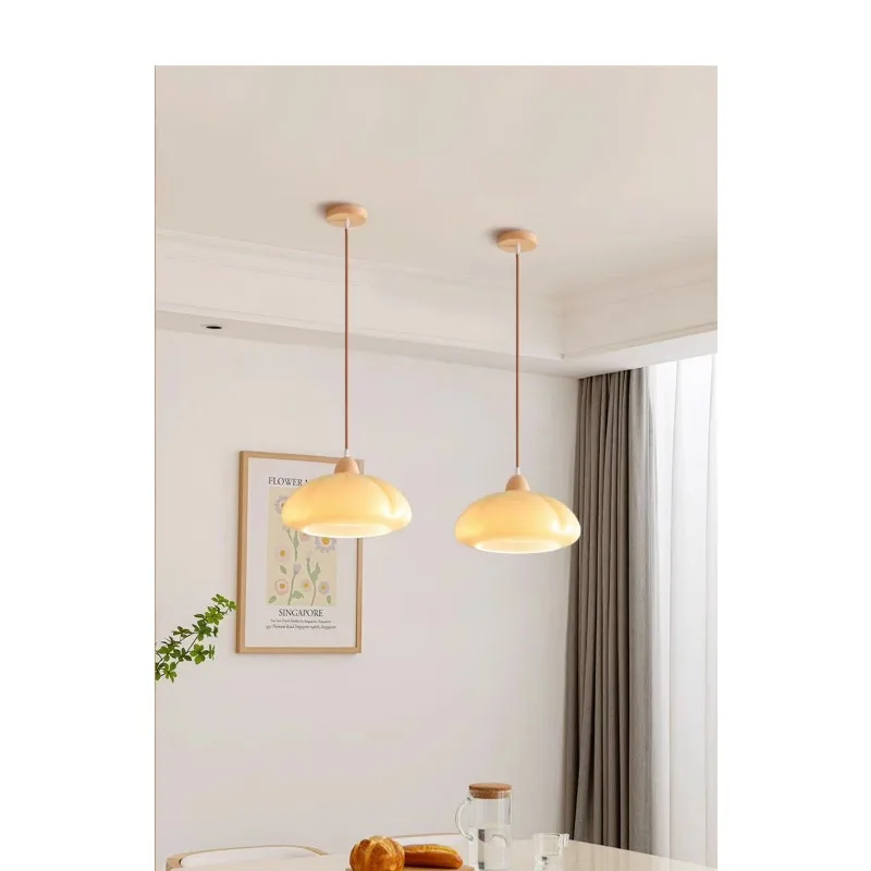 

Vintage pumpkin chandelier medieval log cream wind restaurant island balcony bay window light