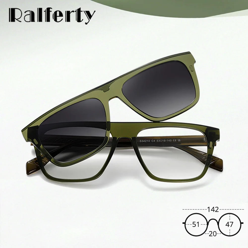 

Hook & Magnetic Sunglasses for Outdoor Driving, Polarized Clip-On Glasses Anti-UV & Blue Light Blocking, TR90 Optical Frame Men