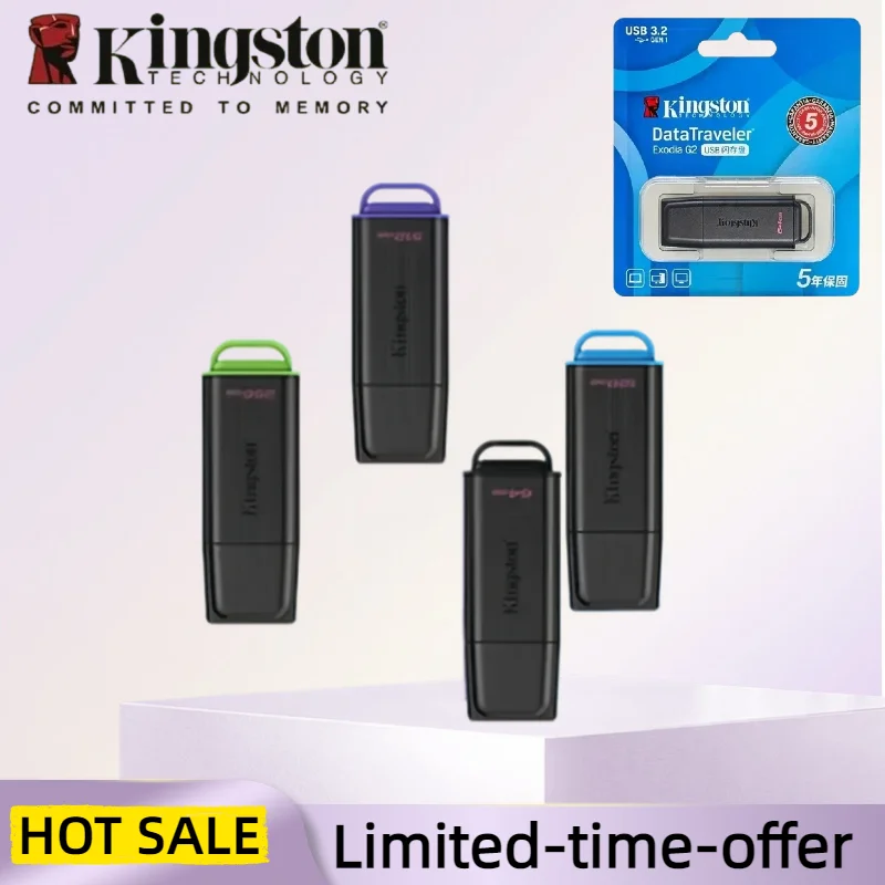 Kingston 64GB 128GB 256GB 512GB Data Traveler Exodia USB Flash Drive USB 3.2 Pen Drive DTXG2  U Disk Memory Stick for Computer