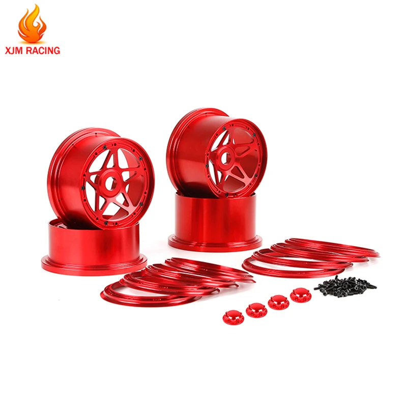 Rc Auto CNC Voor- of Achterwiel Hub met Beadlock Kit voor 1/5 Kingmotor Hpi Rovan Rofun Baja 5b Ss Buggy 2.0 Onderdelen