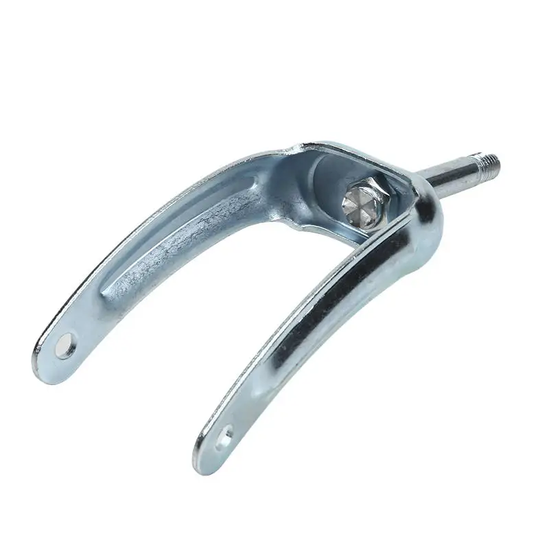 Garfo de cadeira de rodas de aço com suporte de roda dianteira de rolamento Suporte de roda dianteira resistente ao desgaste