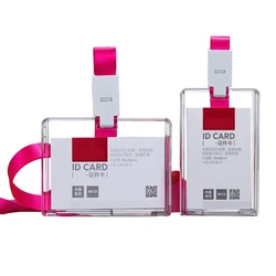 Acrylic Card Id Holder Transparent Bank Credit Badge Holder Photocard Crystal Card Bus Plastic Without Lanyard Protective Case