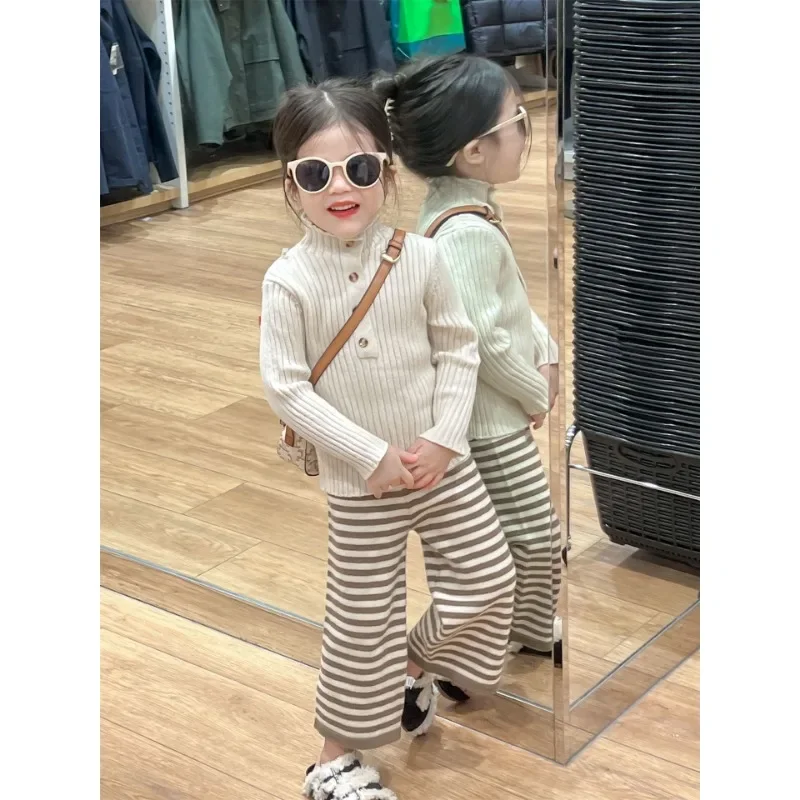 Children Clothing Kids 2023 Winter New Fashionable Korean Style Girls Vest Retro Fashion Lamb Wool Warm Casual Simple Coat