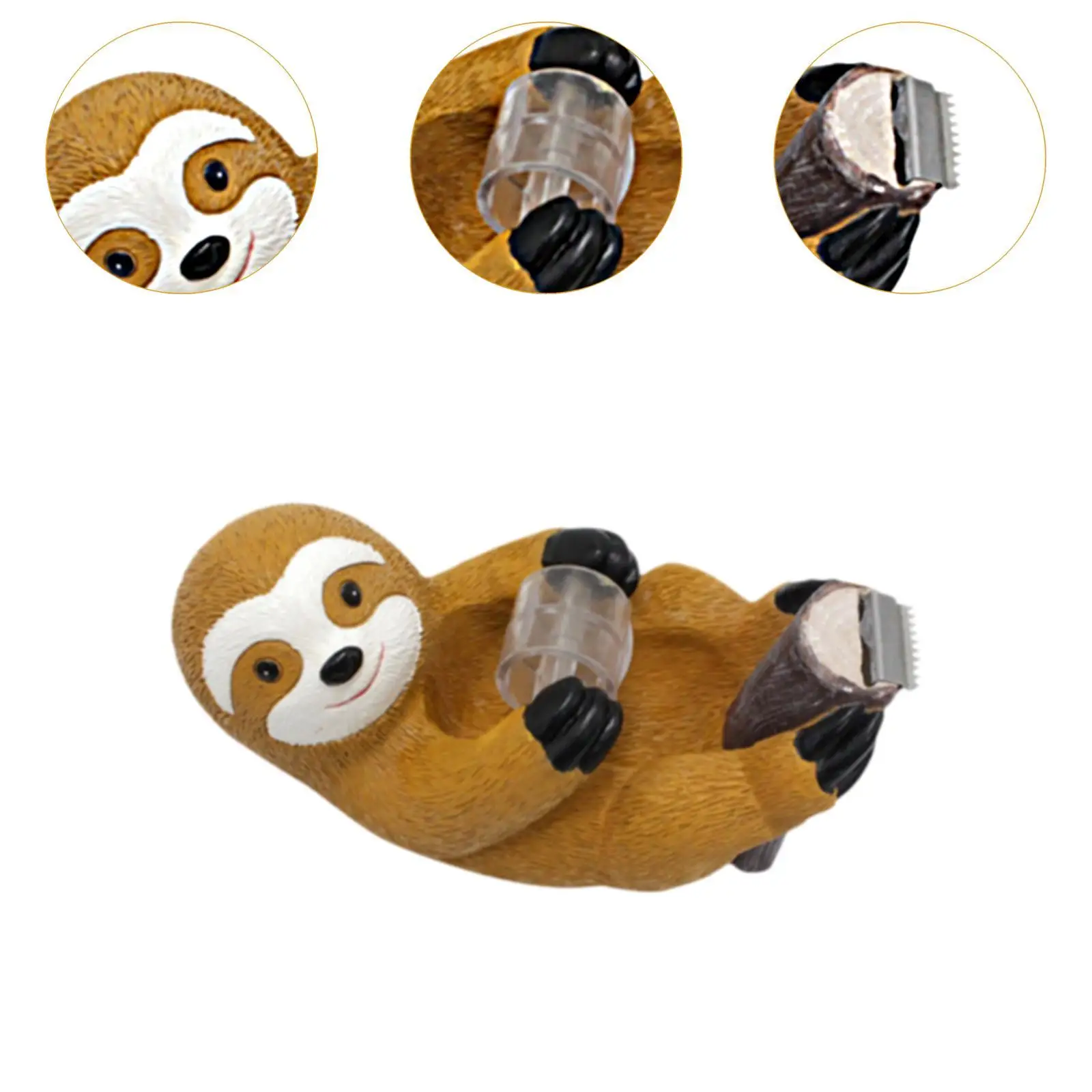 Sloth Shape Tape Cutter Portable Wear Resistant Decoration for Office Home