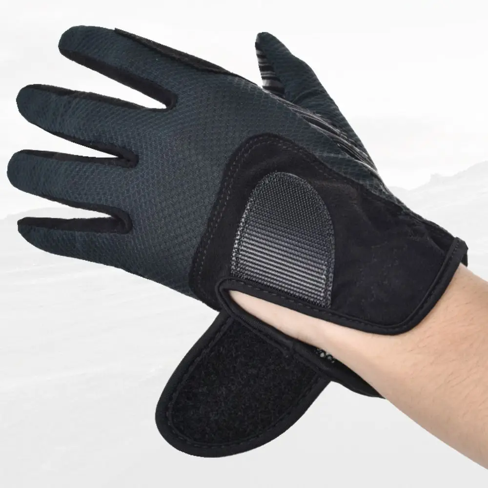 Suede Horse Riding Gloves Wear Resistant Anti-slip Equestrian Gloves Breathable Comfortable Sports Riding Gloves Outdoor Golfing