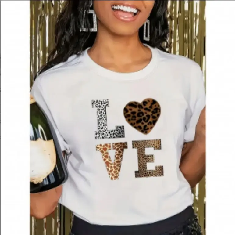 

New 2025 Christmas Print Loose and Comfortable Summer Pure Cotton Short-sleeved T-shirt for Women
