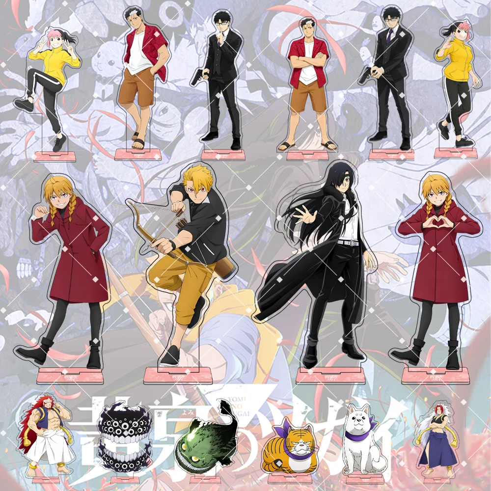 Anime Daemons of the Shadow Realm 15CM Acrylic Stand Keychain Anime Figure Yuru Asa Dera Birthday Gift for Anime Fans