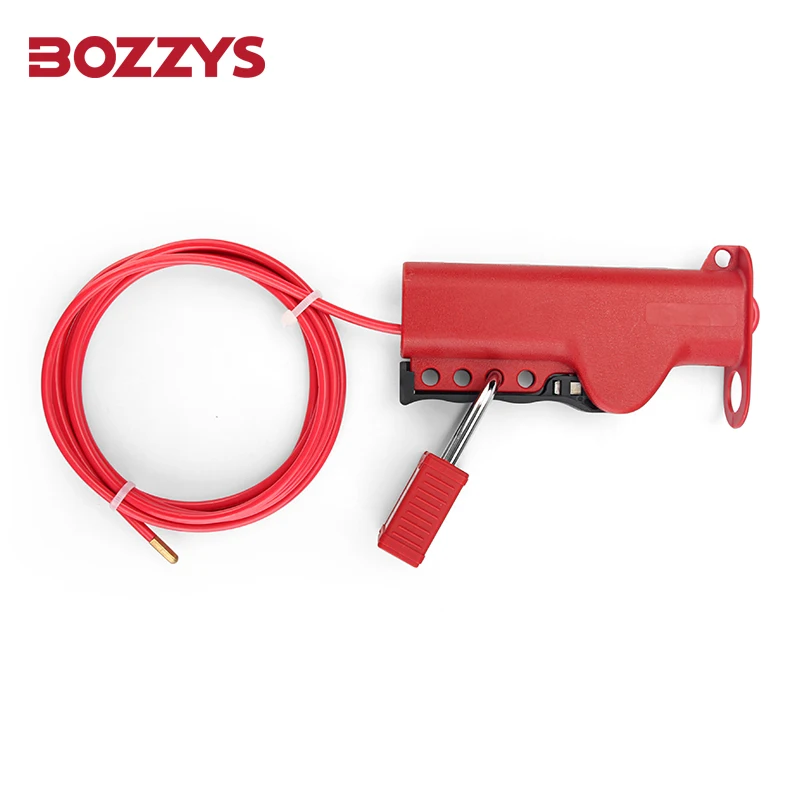 

BOZZYS 3.2MM or 5MM Diameter Adjustable Universal Cable Lockout with Red Girp for Lockout-tagout Equipment maintenance