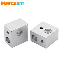 2pcs Flashforge 3D Printer MK10 Heater Block M7 Thread for Makerbot 2 Dreamer Creator 3D Printer Spare Parts