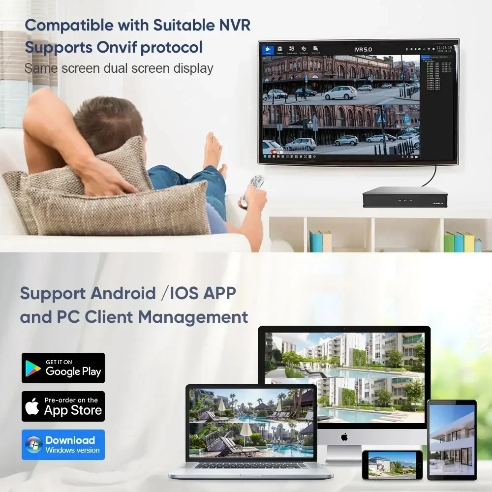 9MP กล้อง IP Wi-Fi 4K สามเลนส์ซูม8X กลางแจ้งกล้อง PTZ กล้องติดตามอัตโนมัติกล้องรักษาความปลอดภัยแบบสีเต็มรูปแบบ
