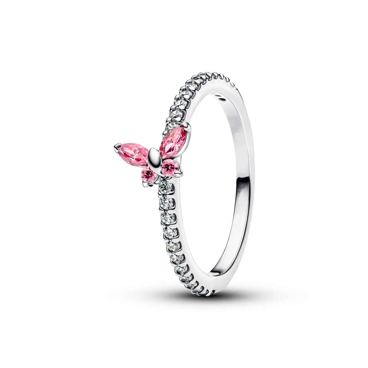 Women's 925 Pure Silver Crown & Bow Zircon Ring, Exquisite Gift